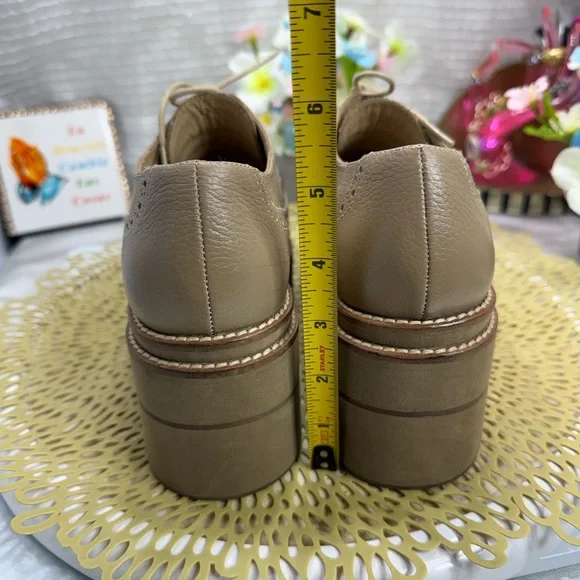 (E) DONNA CATTIVA Women's Platform Oxford Shoes leather with Laces,Size 7/6.5USA - Picture 4 of 13